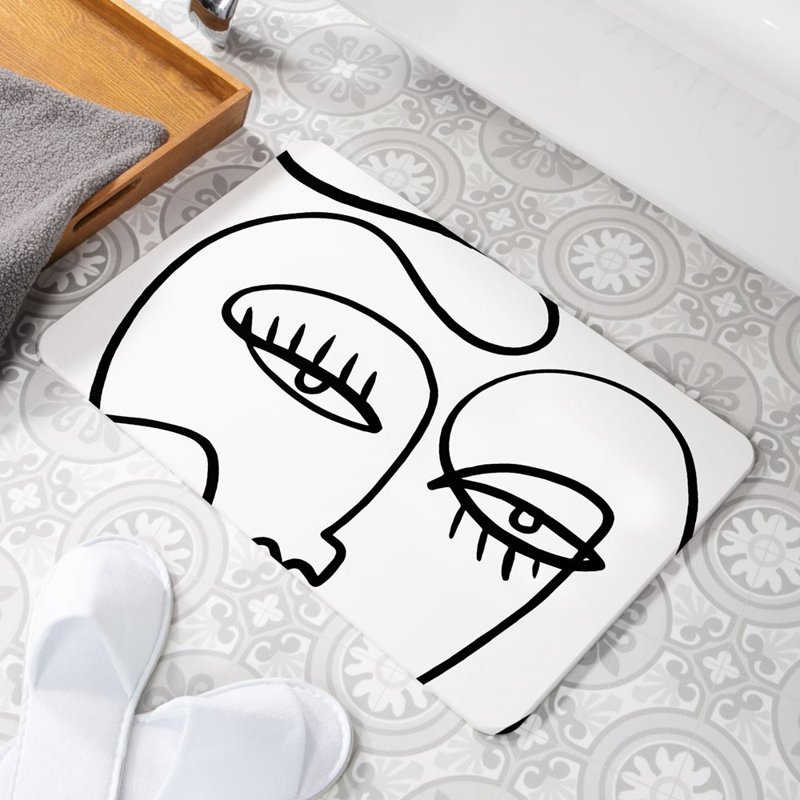 Non-Slip Shower Mat, White