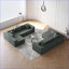 Canapés modulaires: Canapé modulaire en L 8 pièces en velours côtelé pour salon / chambre à coucher | Pas d'assemblage | Velours côtelé | Vert armée-345636893