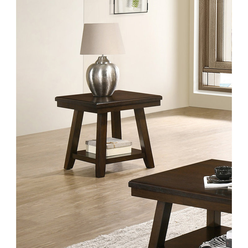 Rectangular End Table In Dark Espresso