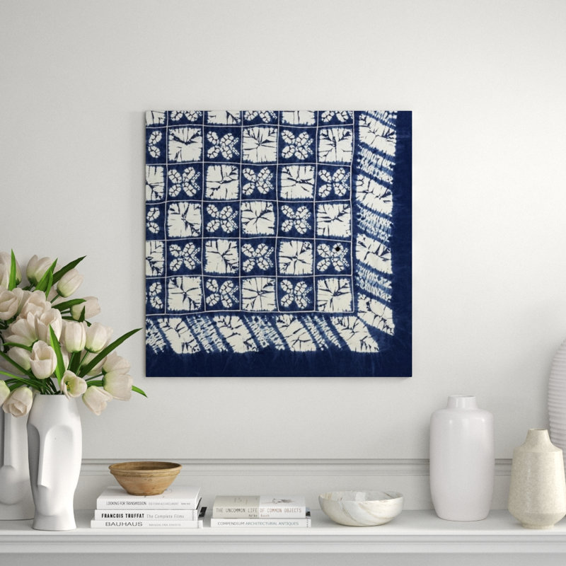 Indigo IV Print by Barclay Butera, Glass Coat, 30" H x 30" W x 1.5" D
