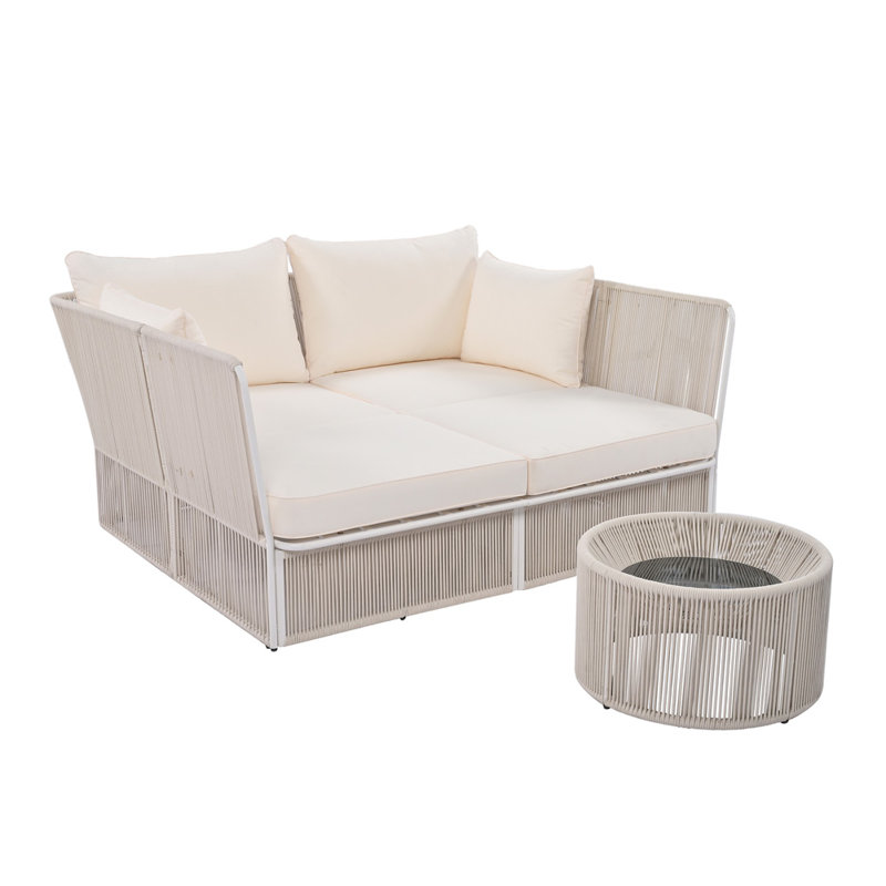 Chaise longue d'extérieur Avesta, Blanc