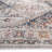 8'x10' Area Rug With Vintage Medallion Design, , Deep Blue & Orange, Easy To Clean Ornament 8x10' Carpet, Rich Medium Soft Pile, Stain For Decorative Purposes