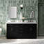 Ensemble de meuble-lavabo double en bois massif 66 po avec comptoir blanc 1,5 po Thornaby, lavabos ovales Thornaby-99620823-94790197