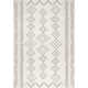 Ezri Diamond Indoor/Outdoor Area Rug for Living Room Patio Deck Front Porch Kitchen, Ivory/Dark Grey