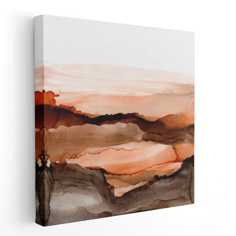 Orangescape II - reproduction d'art sur toile, H 12 po x l 12 po