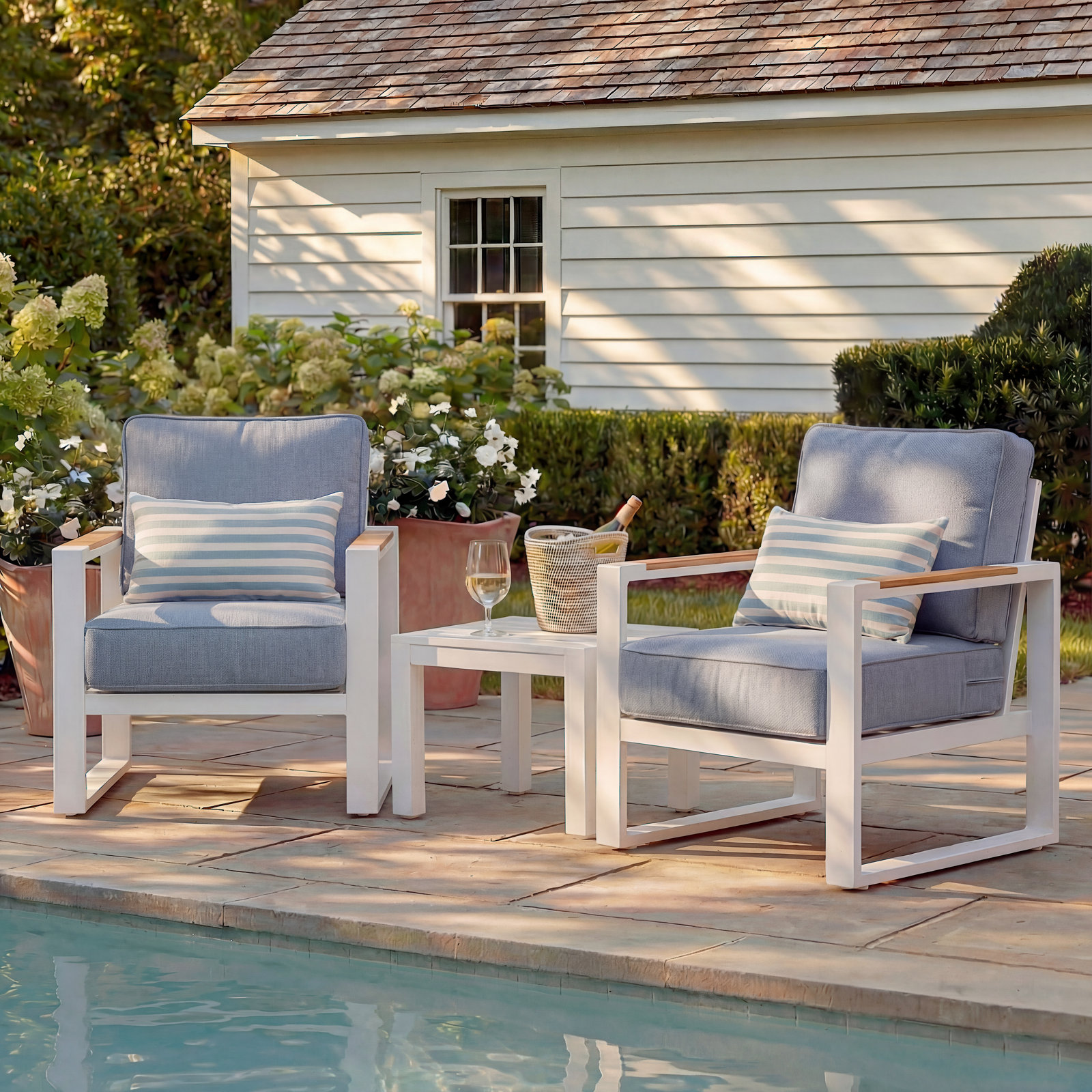 Jayton 2 - Person Patio Conversation Set with Cushions