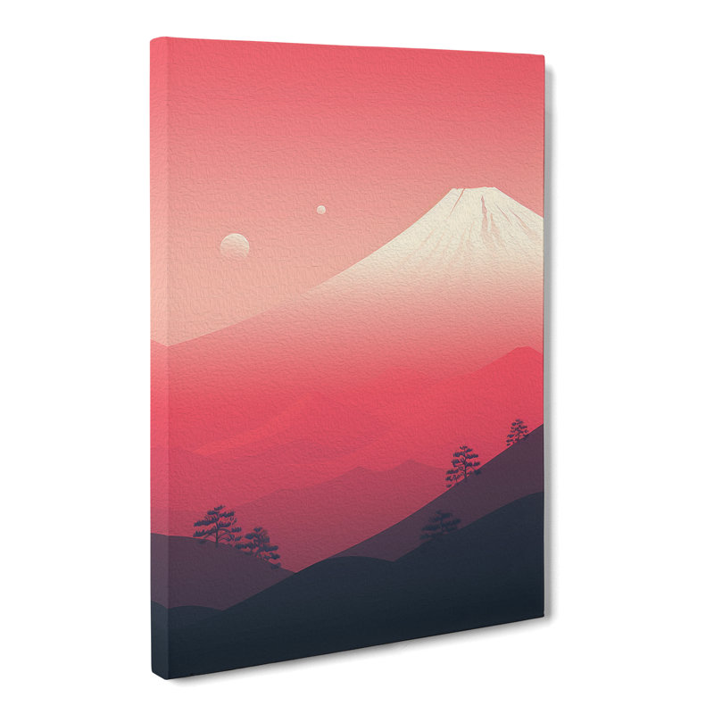 Mount Fuji Minimalism Art No.3 - Wrapped Canvas, 60cm H x 40cm W x 3cm D