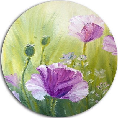 " Purple Poppies In Morning "