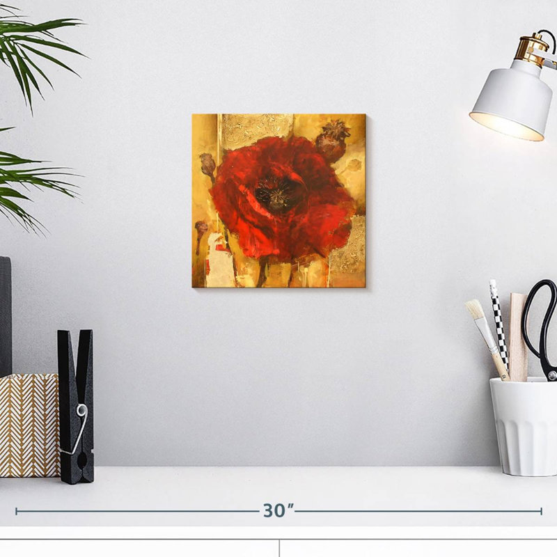 Harnek Poppy Flower, 10" H x 10" W