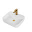 Lavabo en céramique blanc - et pratique pour une utilisation quotidienne dans la salle de bain, avec une finition lisse