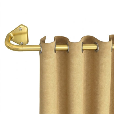 Natural Stainless Steel 76 cm to 121 cm Single Curtain Pole 0.6 cm