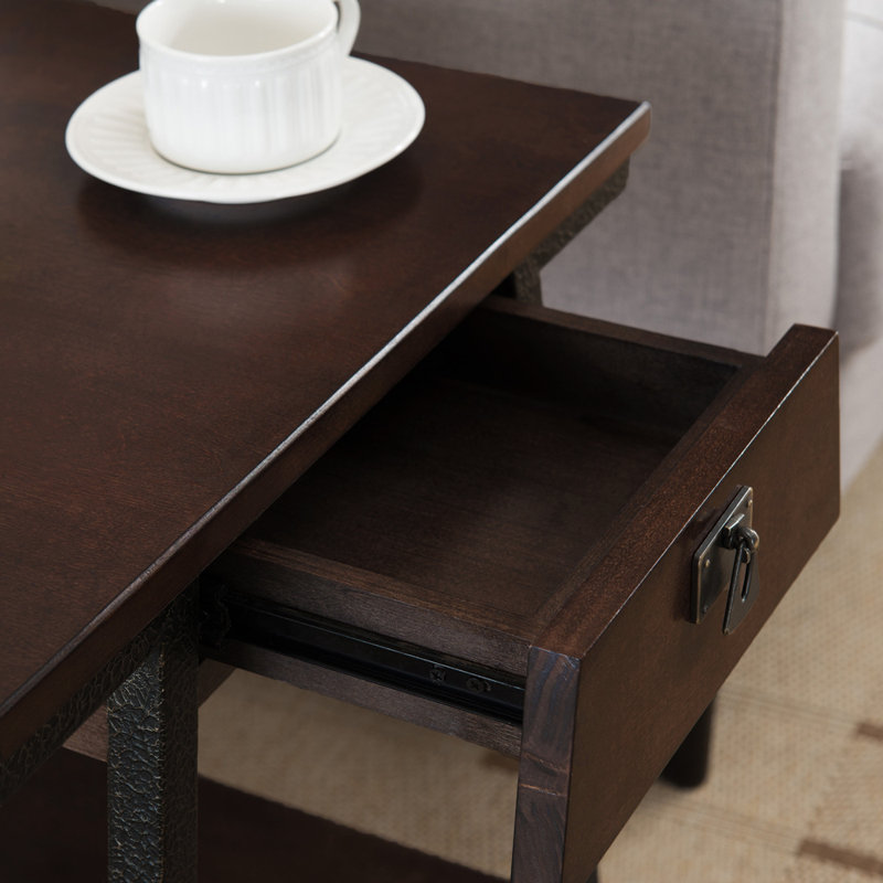 Empiria Solid Wood End Table in Walnut