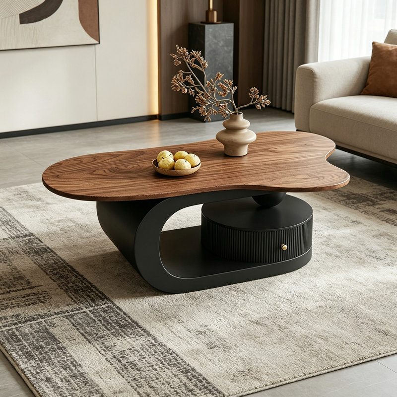 Table basse vintage French Cream, Black