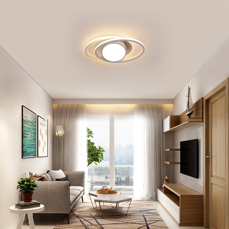Pratolina LED Flush Mount, White 3000K