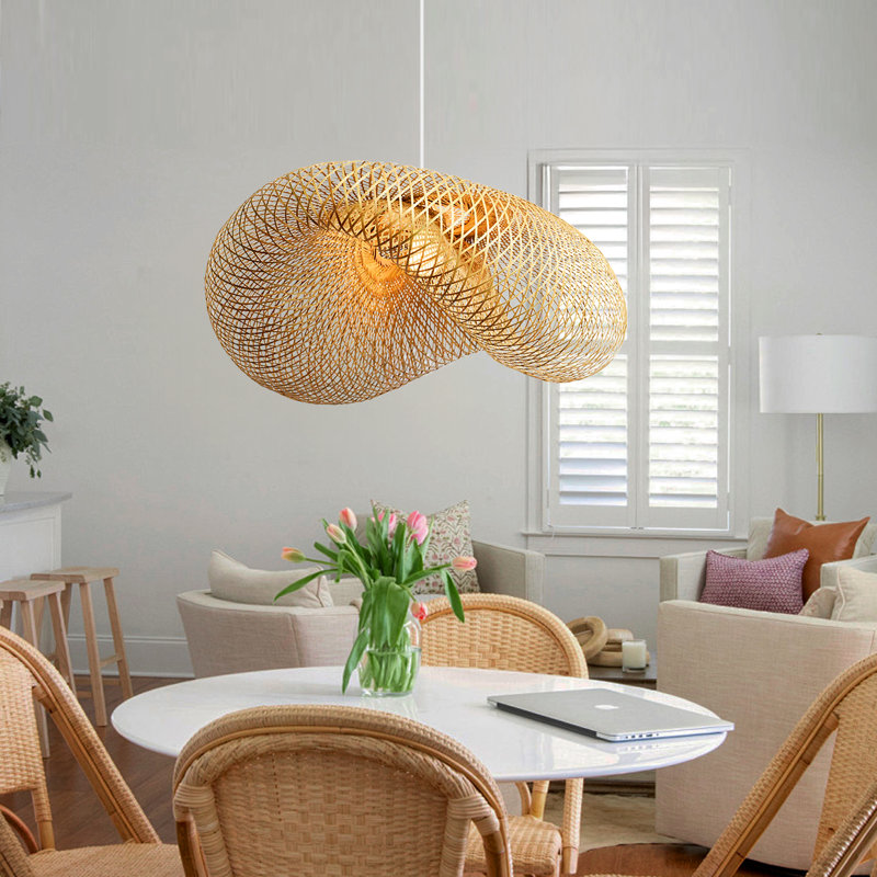 Luminaire suspendu naturel à 1 lumière Assuntina