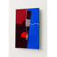 Art abstrait en rouge et bleu - Portrait en métal, art mural-356818289