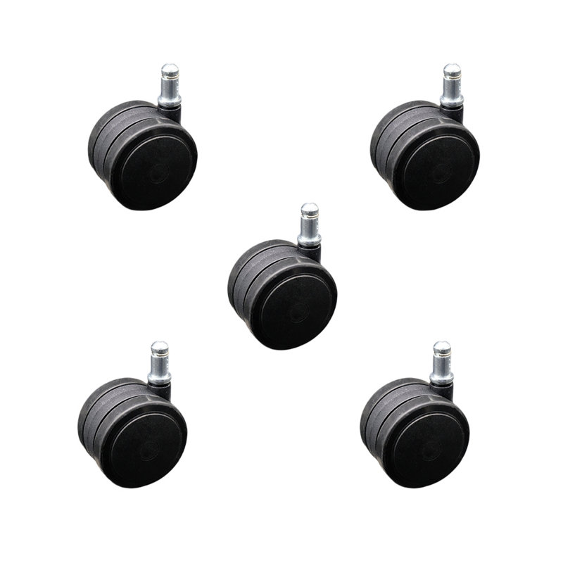 Ensemble de 5 roulettes 2,375 pouces, Noir