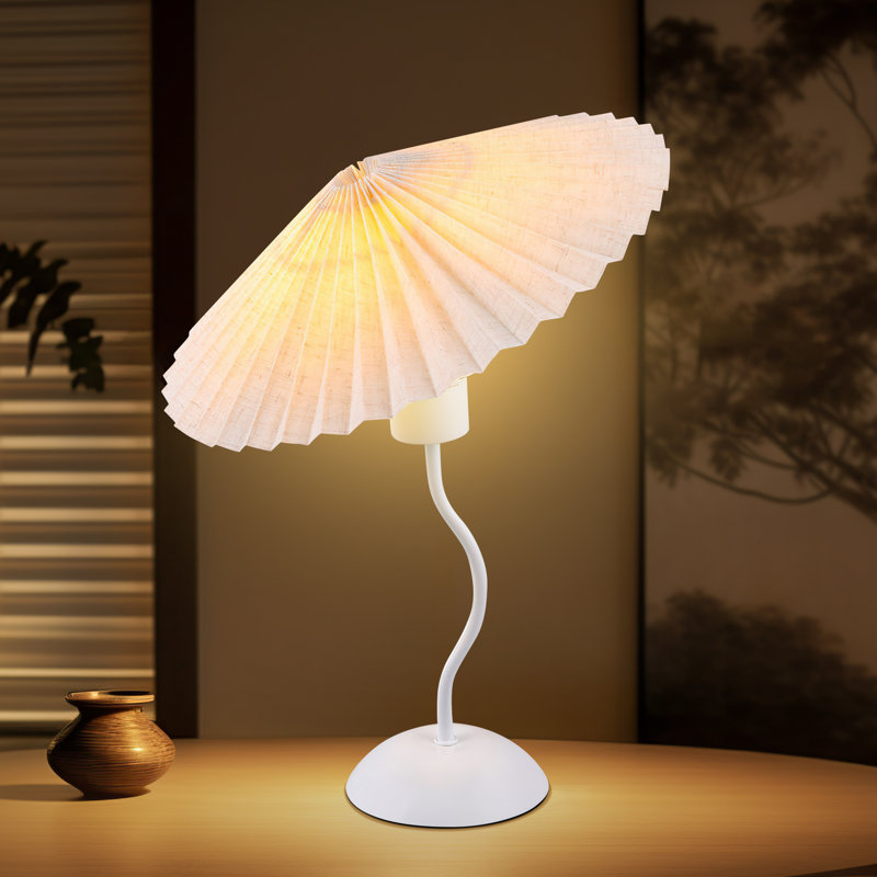 Lampe de fantaisie en métal Hadil, Blanc