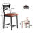 Bar Stools Set of 2, Upholstered Bar Chairs with Back, Thick Cushion, Counter Height Barstools for Kitchen Island Apartment Counter Bar