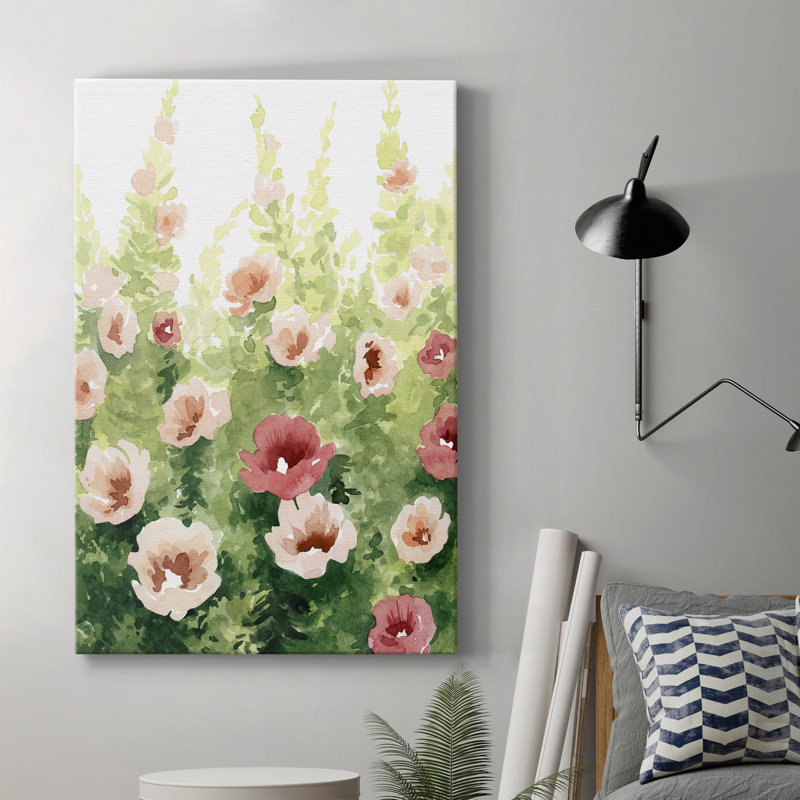 - Peinture sur toile tendue, H 60 po x l 40 po x P 1 po
