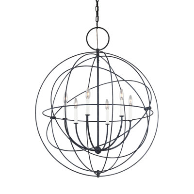 Lustre en forme de globe à 6 lumières Anie par Chapman & Myers