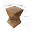 Table basse industrielle moderne en bois d'acacia avec panneau à lattes et structure thermolaquée durable pour des espaces de vie élégants