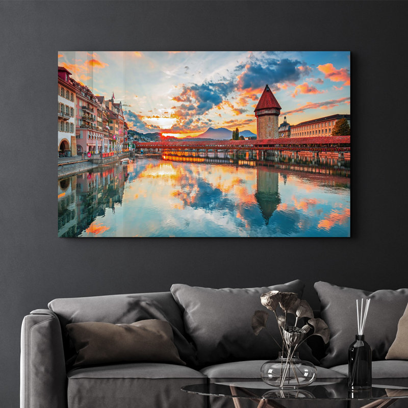Peinture murale élégante en verre trempé | 100% verre trempé, épaisseur: 0,16 pouce | Imprimé UV pour des couleurs éclatantes et une durabilité | Parfait pour la décoration intérieure et l'esthétique moderne