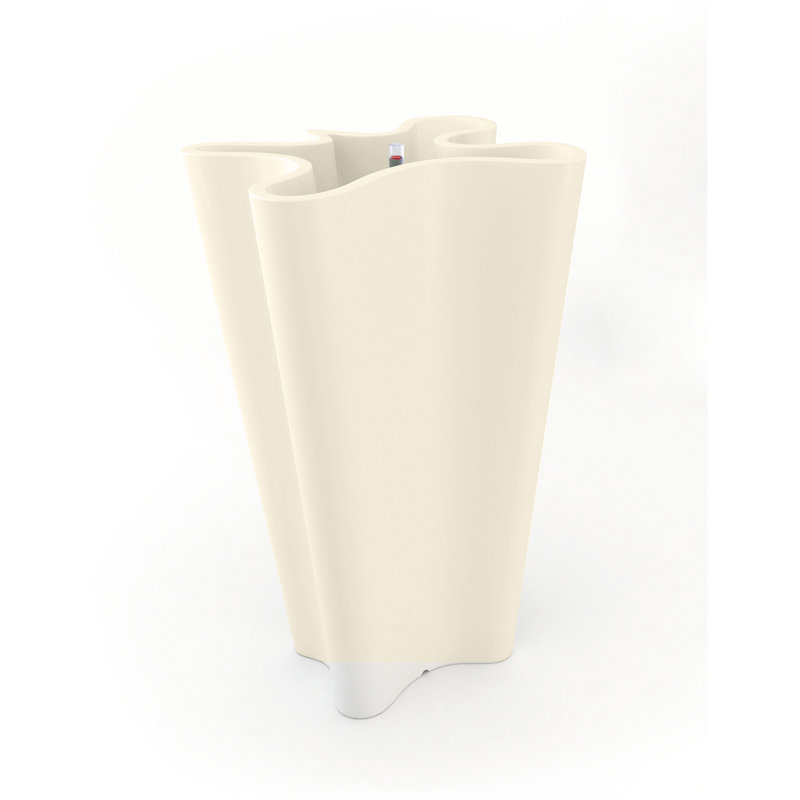 Bye-Bye Resin Pot Planter, Ecru, 27.5" H x 17" W x 16.25" D