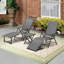 Ensemble de chaises longues inclinables 45 po avec table Cllgone-703205135-703205133