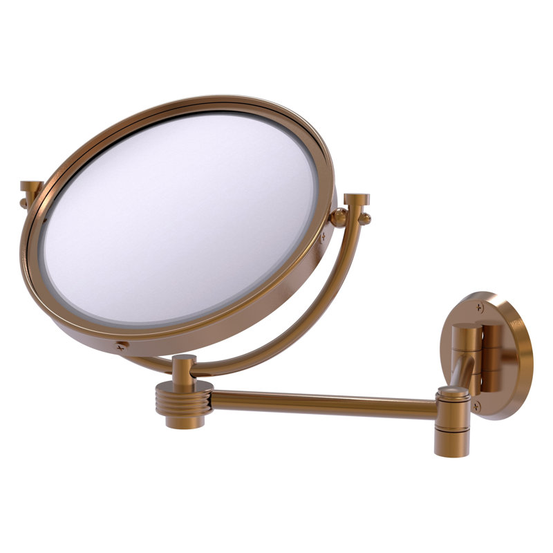Miroir de maquillage grossissant extensible 5X, Bronze brossé