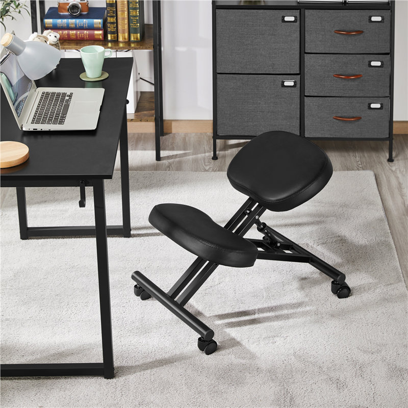 Adjustable Height Ergonomic Kneeling Chair with Footrest