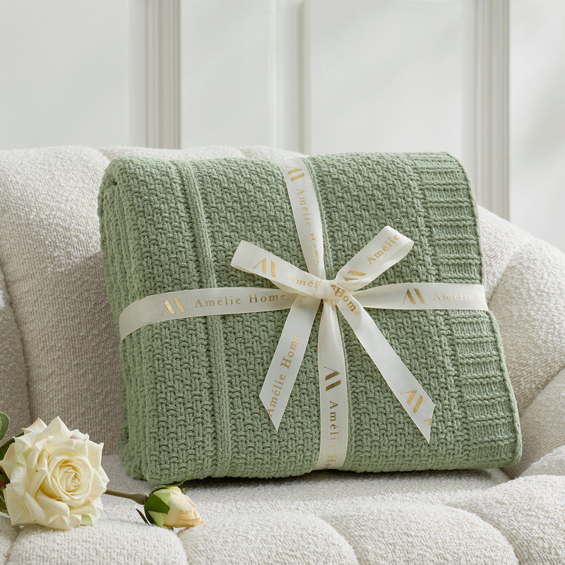 Jeté Chunky Knit, Vert sauge