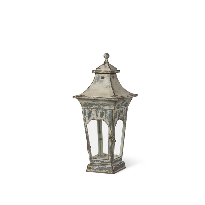 Windsor Lantern, Small, 22.8" H x 7.9" W x 7.9" D, Gray