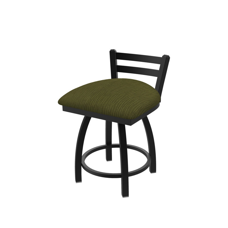 Tabouret de coiffeuse Jackie, Tissu-graphique perroquet, Noir froissé