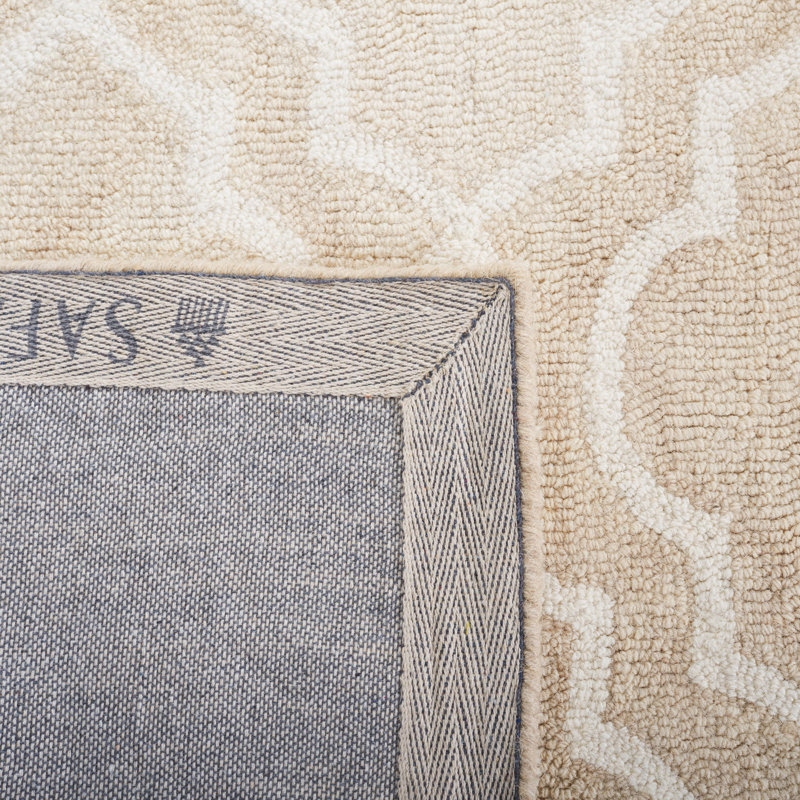 Dip Dye Hand Tufted Wool Geometric Rug, Rectangle 2'6" x 4'