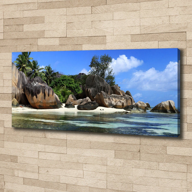 Seychelles Panorama - No Frame Print on Canvas