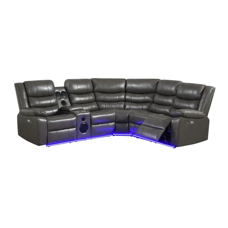 Sonic Grey Reclining Sectional