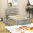 Twin Size Wooden Platform Bed with Trundle-704246334