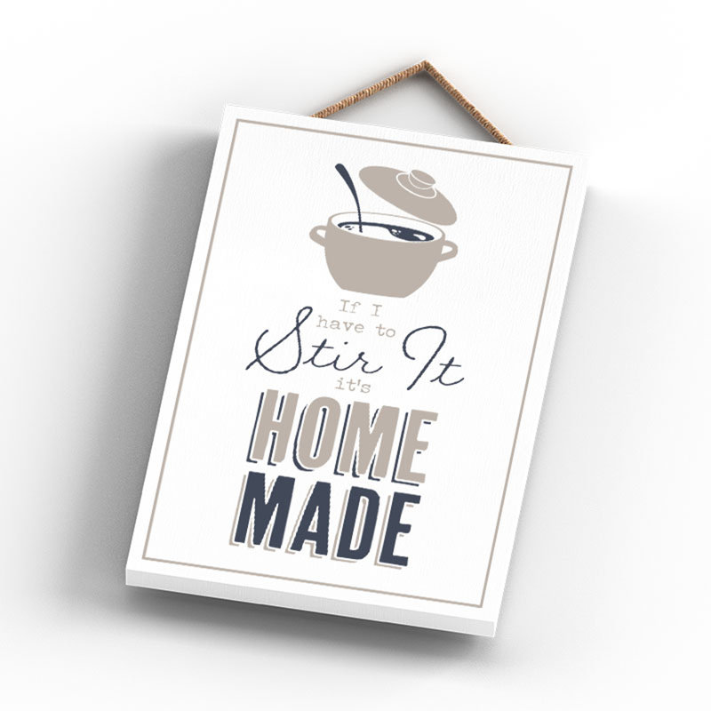 Its Home Made - Typography on Wooden Hanging Plaque
