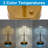 11.4'' Crystal Table Lamps Nightstand Bedside Lamp Dimmable With 3 Colour Lighting