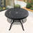 4-Person Round Outdoor Dining Set With Blue Color Cushion-1570413632-1570413638