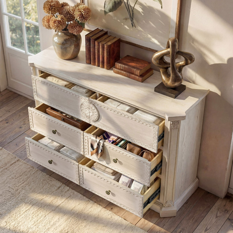Commode double 100% bois massif 47 tiroirs 47 po
