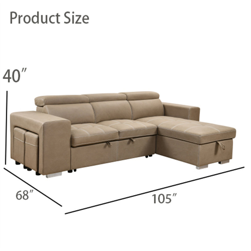 Alfarata Upholstered L-Shaped Sectional Reversible