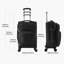 Softside Expandable Luggage with Spinner Wheels, 20 inch / 50.8 cm Softside Carry on Luggage, Lightweight Checked Suitcase with Expandable Zippered Pocket and TSA Lock, Black