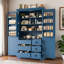 Garde-manger autoportant avec tiroirs, tablettes de porte, tablettes réglables et plateaux coulissants-604782125