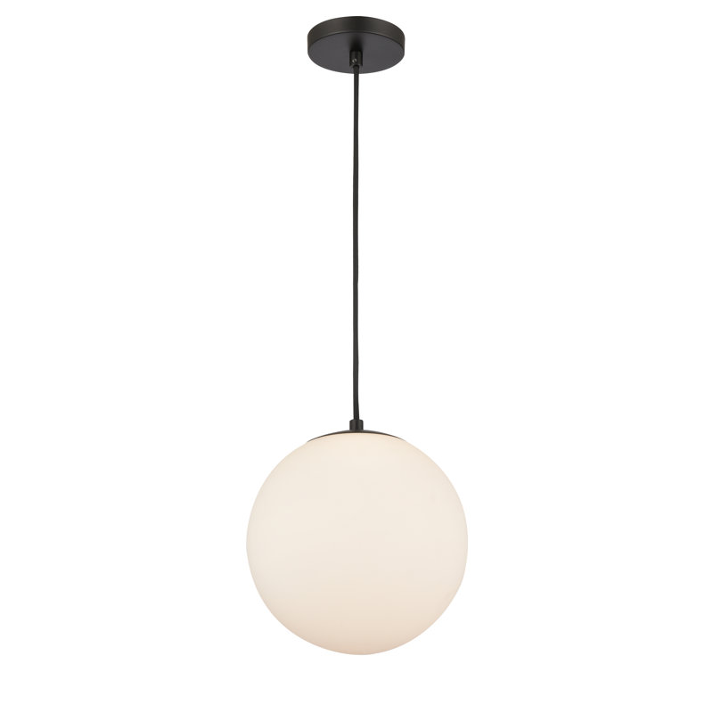 Luminaire suspendu en forme de globe à 1 lumière Fackelman, H 10,75 po x l 10 po x P 10 po, Oui