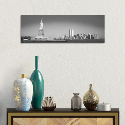 New York Skyline Cityscape - Wrapped Canvas Panoramic Print