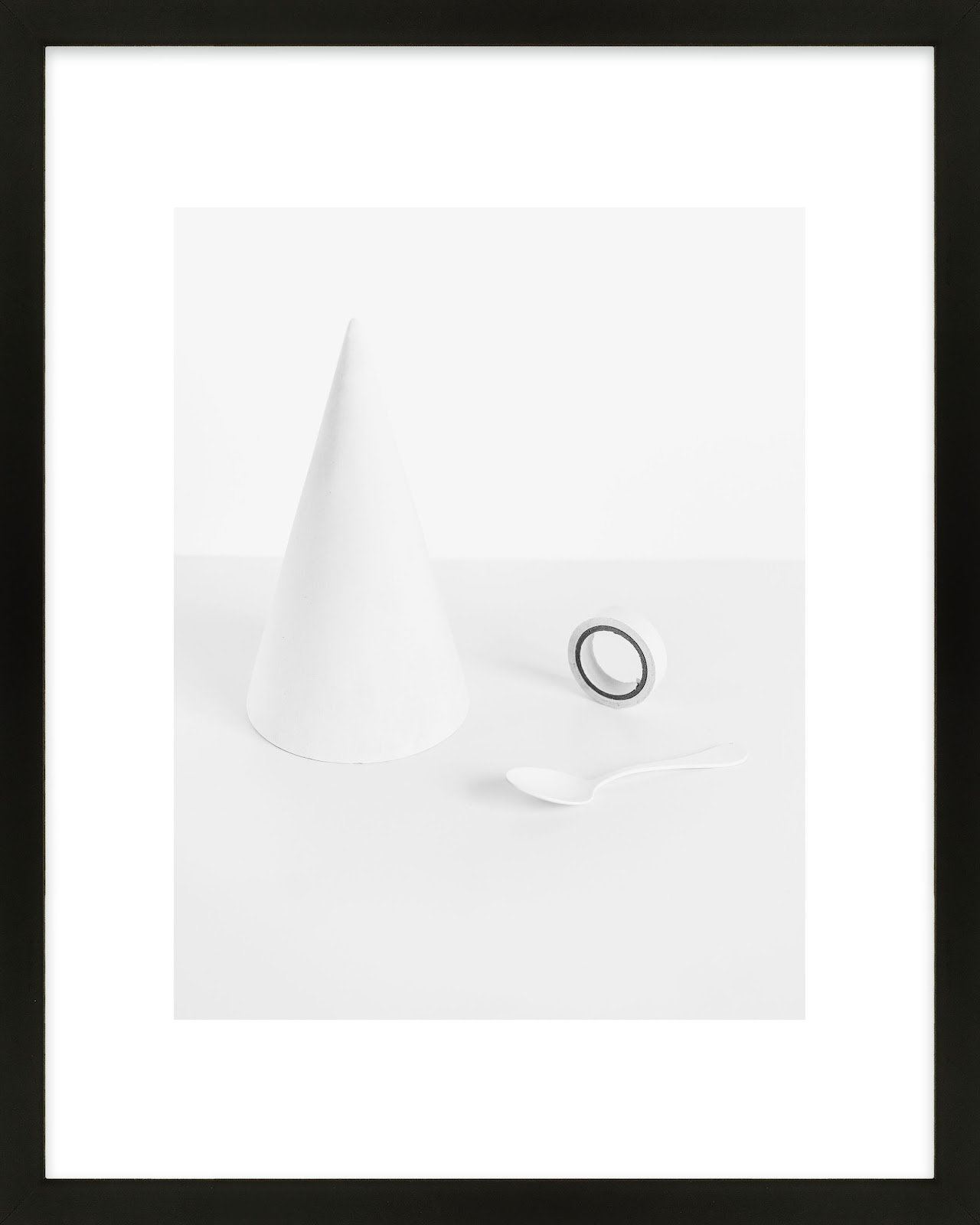 White Still Life 1 by Svetlana Smirnova, Black, 38" H x 30" W x 1.25" D