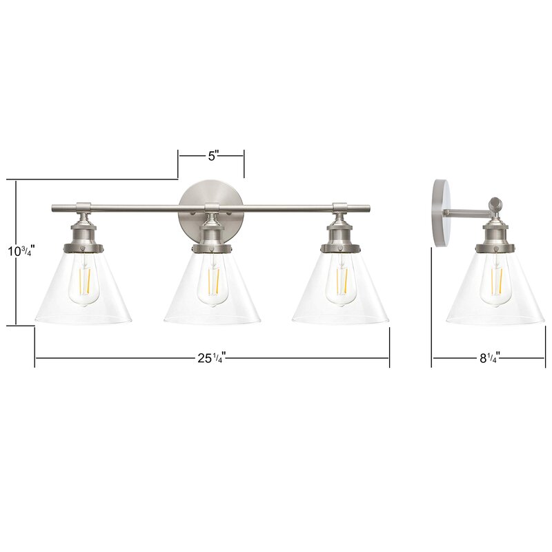 Breakwater Bay Leila 3 - Light Dimmable Vanity Light & Reviews | Wayfair