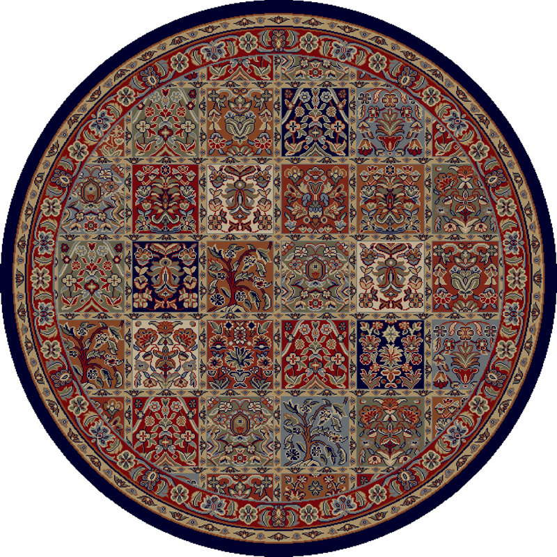 Edmont Oriental Indoor Rug, Round 5'3"